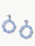 Marks & Spencer Flower Drop Earrings Blue