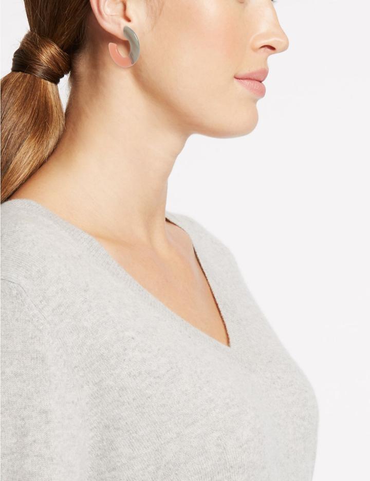 Marks & Spencer Speckled Hoop Earrings Grey Mix