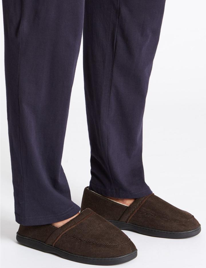 Marks & Spencer Waffle Slip-on Slippers With Thinsulate&trade; Brown