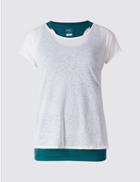 Marks & Spencer Burnout Double Layer Sports Top Dark Turquoise