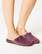 Marks & Spencer Bow Mule Slippers Purple