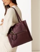 Marks & Spencer Leather 3 Compartment Tote Bag Mulberry