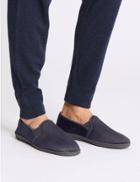 Marks & Spencer Micro Check Slippers With Freshfeet&trade; Navy