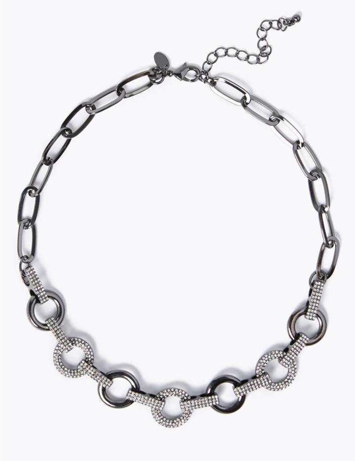 Marks & Spencer Colour Block Chain Necklace Black Mix