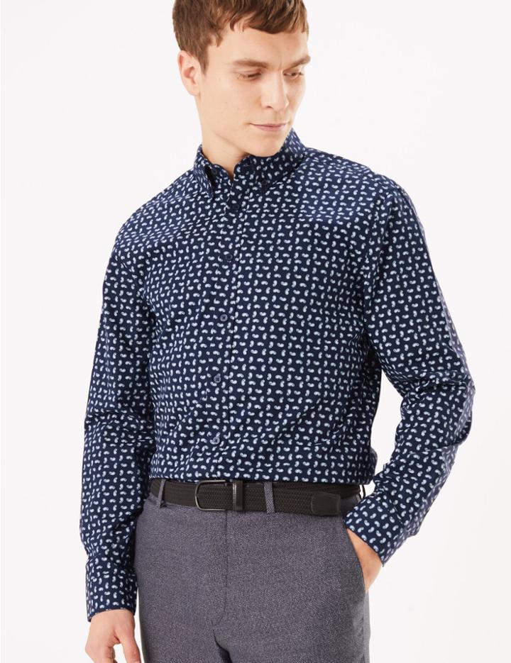 Marks & Spencer Pure Cotton Paisley Print Shirt