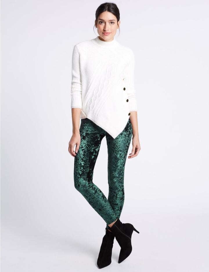 Marks & Spencer Velvet Leggings Dark Teal