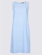 Marks & Spencer Linen Blend Tunic Dress Chambray