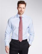 Marks & Spencer Pure Cotton Non-iron Slim Fit Shirt Sky
