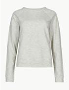 Marks & Spencer Round Neck Long Sleeve Sweatshirt Grey Marl