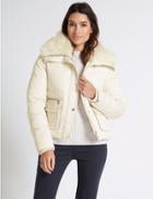 Marks & Spencer Padded & Quilted Jacket With Stormwear&trade; Winter White