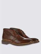 Marks & Spencer Leather Lace-up Chukka Boots Brown