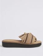 Marks & Spencer Woven Knot Mule Sandals Neutral