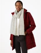 Marks & Spencer Wool Knitted Scarf Oatmeal
