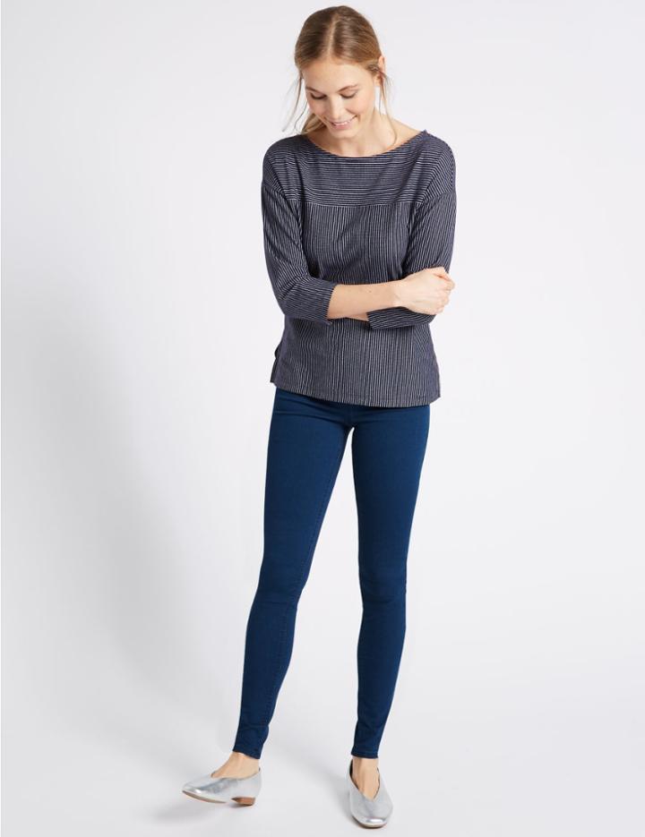 Marks & Spencer Cotton Rich Jeggings Bright Indigo