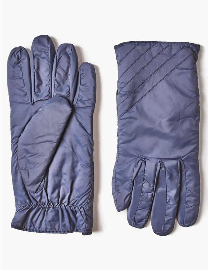 Marks & Spencer Quilted Gloves Navy