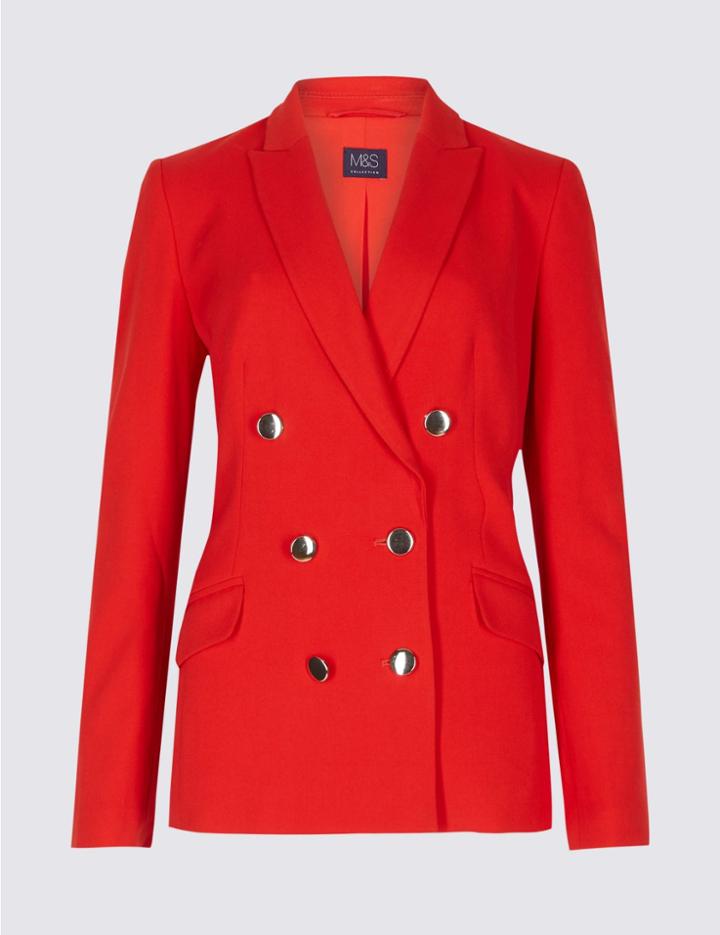 Marks & Spencer Gold Button Jacket Red
