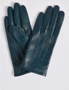 Marks & Spencer Leather Gloves Teal