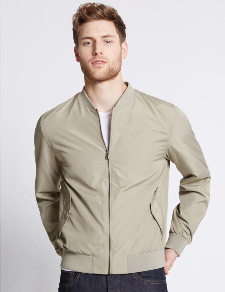 Marks & Spencer Baseball Bomber Jacket With Stormwear&trade; Stone
