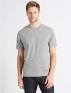 Marks & Spencer Pure Cotton T-shirt With Cool Comfort&trade; Grey