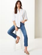 Marks & Spencer Sienna Mid Rise Straight Jeans Medium Indigo