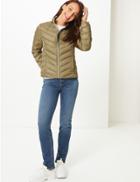 Marks & Spencer Lightweight Down & Feather Jacket Light Green