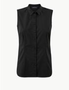 Marks & Spencer Button Detailed Shirt Black