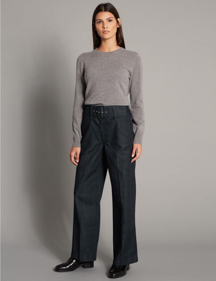 Marks & Spencer High Waist Wide Leg Culotte Jeans Indigo