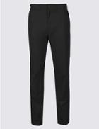 Marks & Spencer Tailored Fit Pure Cotton Chinos Black