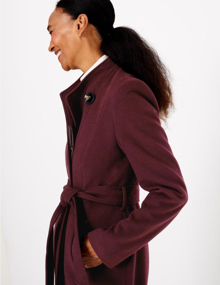 Marks & Spencer Wrap Coat Berry