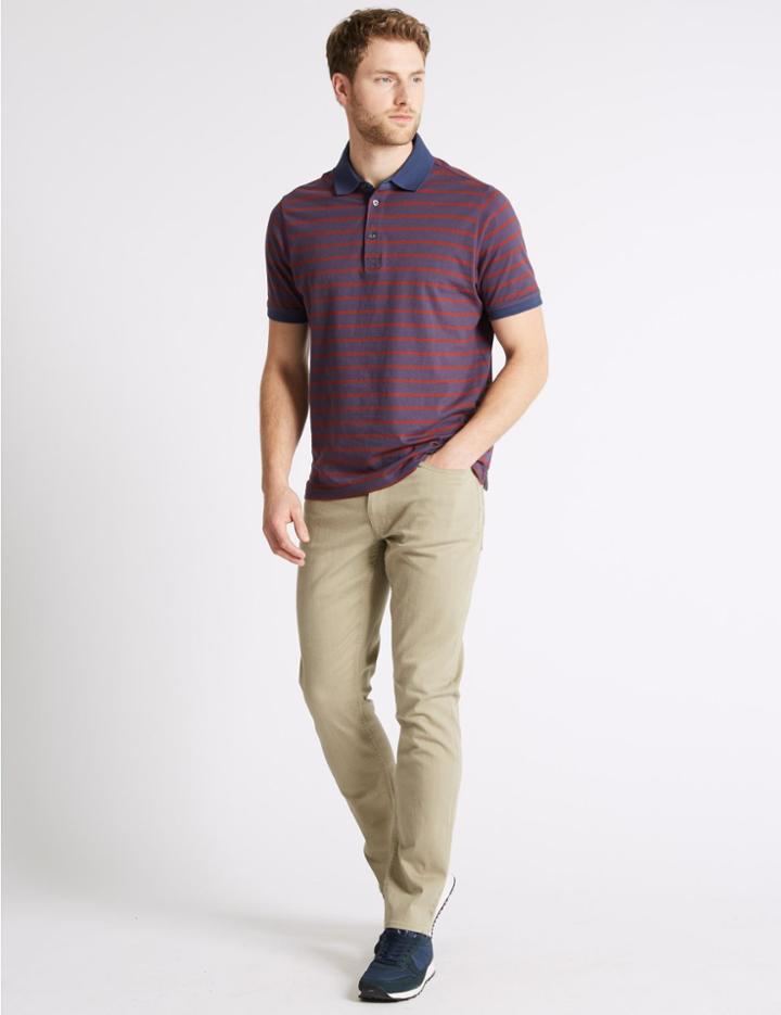 Marks & Spencer Luxury Performance Slim Fit Jeans Stone