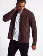 Marks & Spencer Funnel Neck Fleece Jacket With Stormwear&trade; Dark Claret