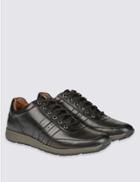 Marks & Spencer Leather Lace-up Trainers Black