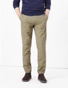 Marks & Spencer Slim Fit Cotton Chinos Stone