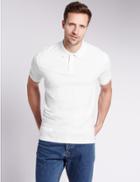 Marks & Spencer Pure Cotton Polo Shirt White