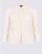 Marks & Spencer Cotton Rich All Over Lace Jacket Cream