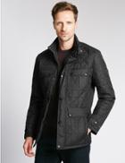 Marks & Spencer Quilted Jacket With Stormwear&trade; Black