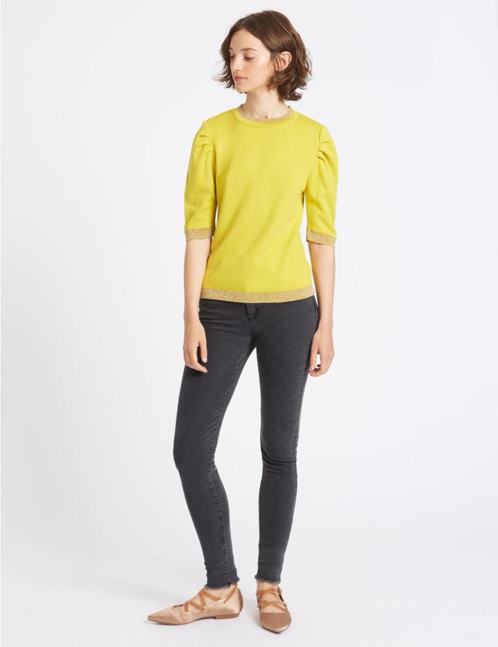 Marks & Spencer Mid Rise Skinny Leg Jeans Dark Grey