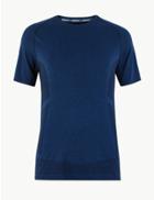 Marks & Spencer Active Seam Free T-shirt Indigo Mix