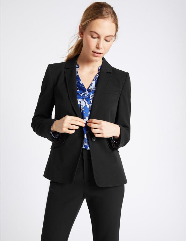 Marks & Spencer 1 Button Jacket Black