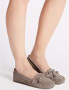 Marks & Spencer Suede Moccasin Slippers With Stain Away&trade; Mink
