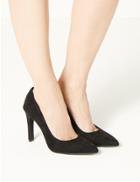 Marks & Spencer Stiletto Heel Pointed Toe Court Shoes Black