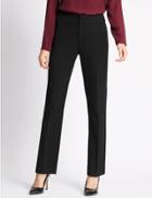 Marks & Spencer Panel Detail Slim Leg Trousers Black