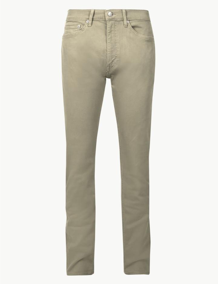 Marks & Spencer Tapered Fit Jeans With Stretch Natural