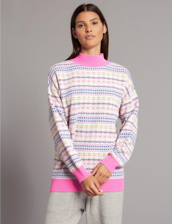 Marks & Spencer Pure Cashmere Fairisle Print Jumper Multi
