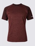 Marks & Spencer Slim Fit Textured Crew Neck T-shirt Red