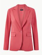 Marks & Spencer Tailored Stitch Detail Blazer Pink