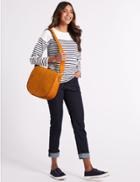 Marks & Spencer Faux Leather Saddle Shoulder Bag Ochre
