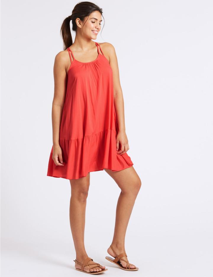 Marks & Spencer Woven Flippy Beach Dress Pink