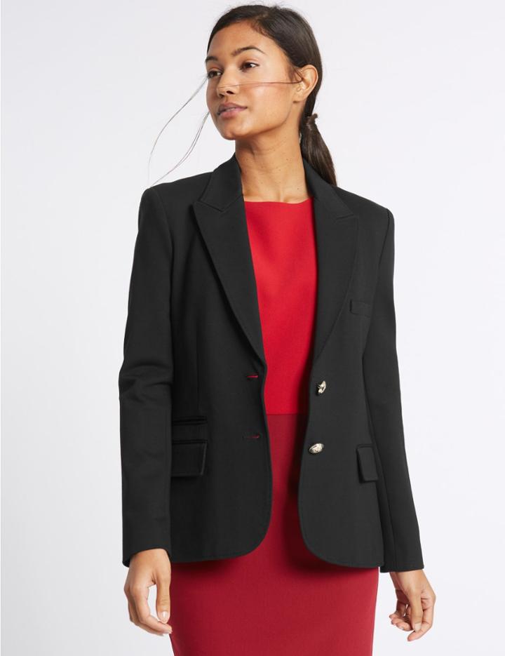 Marks & Spencer Ponte Blazer Black