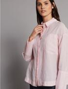 Marks & Spencer Boxy Linen Rich Shirt Light Pink
